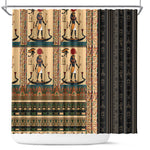 Egyptian God Ra Shower Curtain Ancient Mythology Solar Barque Falcon