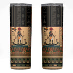Egyptian God Ra Skinny Tumbler Ancient Mythology Solar Barque Falcon