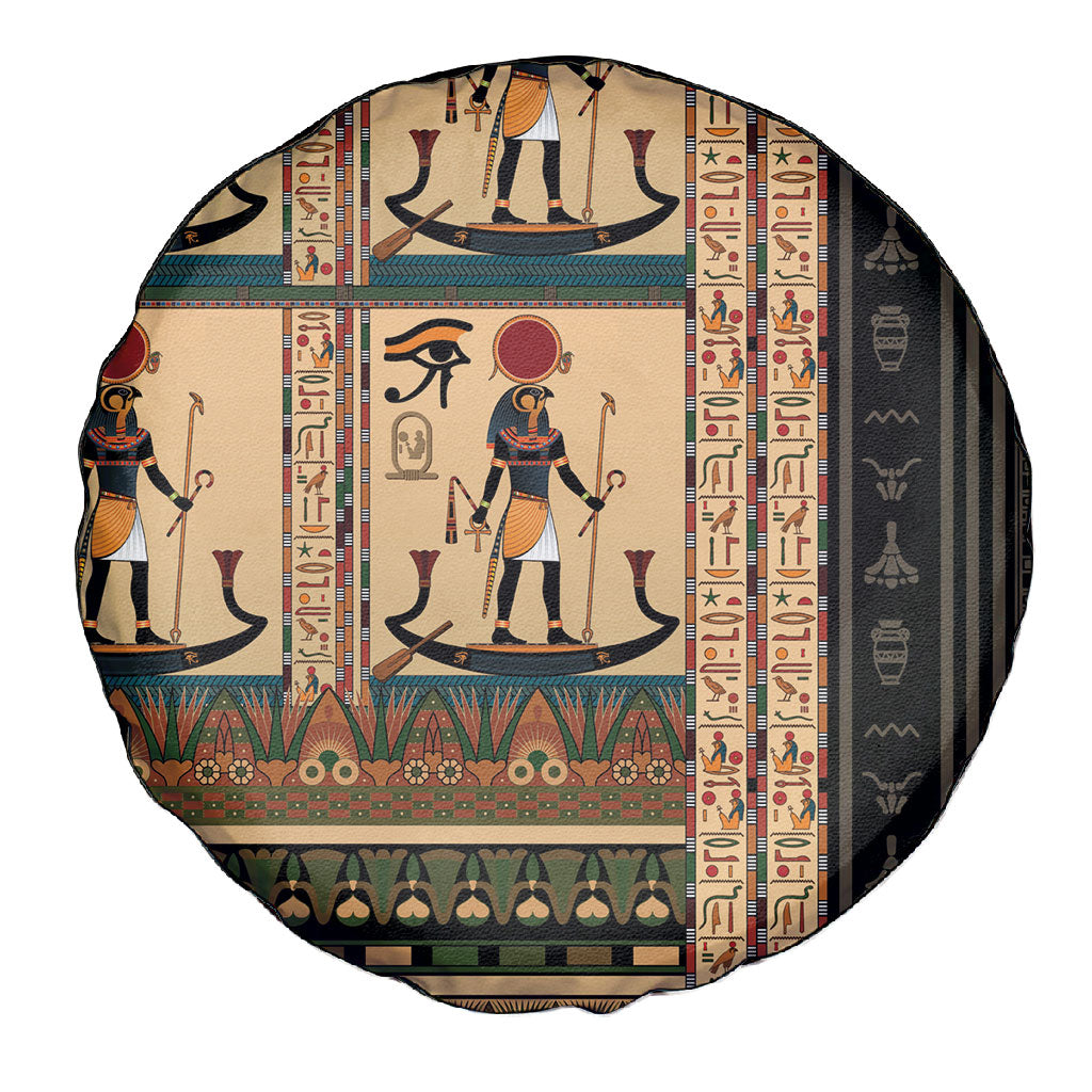 Egyptian God Ra Spare Tire Cover Ancient Mythology Solar Barque Falcon