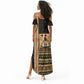 Egyptian God Ra Summer Maxi Dress Ancient Mythology Solar Barque Falcon