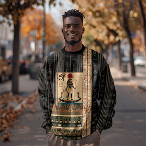 Egyptian God Ra Sweatshirt Ancient Mythology Solar Barque Falcon