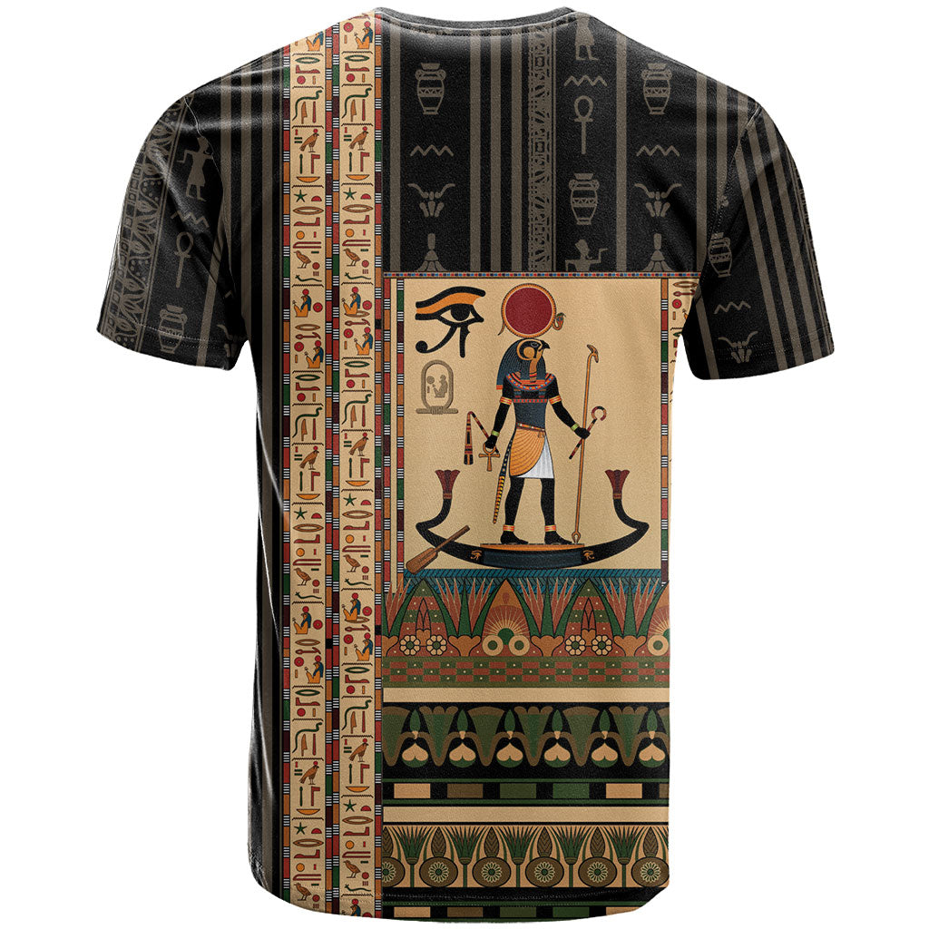 Egyptian God Ra T shirt Ancient Mythology Solar Barque Falcon