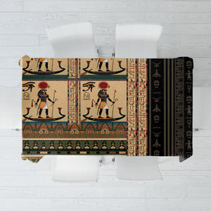 Egyptian God Ra Tablecloth Ancient Mythology Solar Barque Falcon