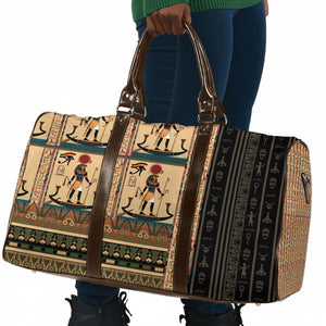 Egyptian God Ra Travel Bag Ancient Mythology Solar Barque Falcon