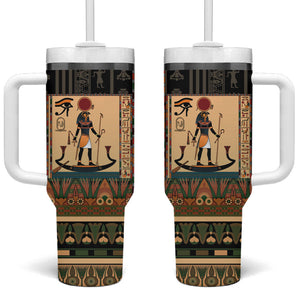 Egyptian God Ra Tumbler With Handle Ancient Mythology Solar Barque Falcon