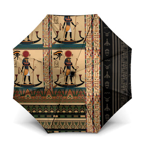 Egyptian God Ra Umbrella Ancient Mythology Solar Barque Falcon
