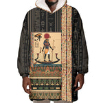 Egyptian God Ra Wearable Blanket Hoodie Ancient Mythology Solar Barque Falcon
