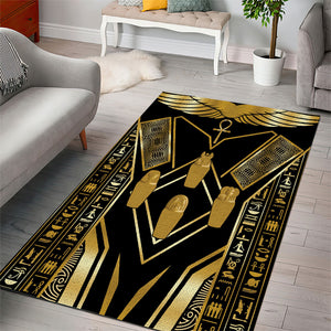 Egypt Canopic Jars Area Rug Ancient Mythology Four Sons of Horus