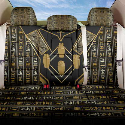 Egypt Canopic Jars Back Car Seat Cover Ancient Mythology Four Sons of Horus