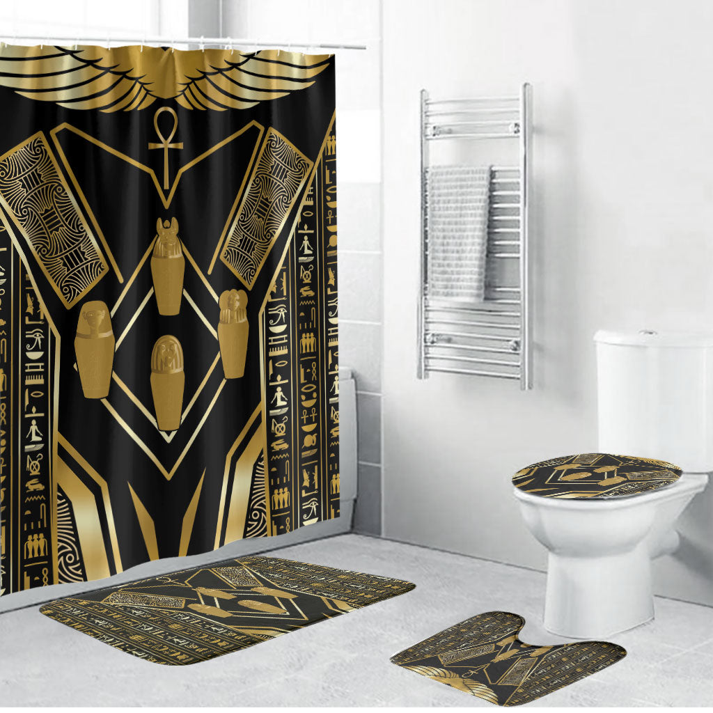 Egypt Canopic Jars Bathroom Set Ancient Mythology Four Sons of Horus