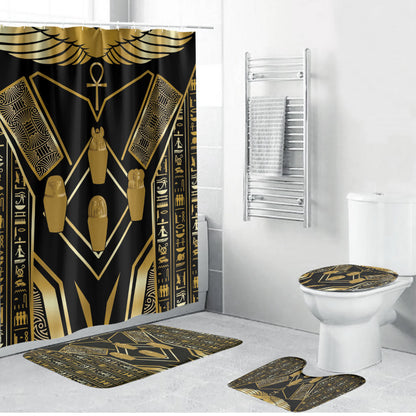 Egypt Canopic Jars Bathroom Set Ancient Mythology Four Sons of Horus