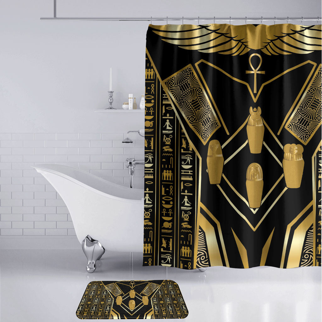 Egypt Canopic Jars Bathroom Set Ancient Mythology Four Sons of Horus