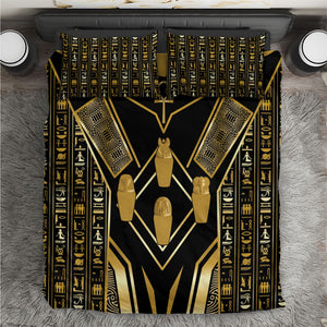 Egypt Canopic Jars Bedding Set Ancient Mythology Four Sons of Horus