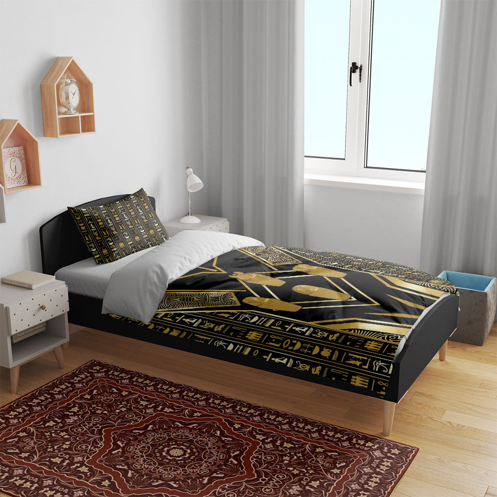 Egypt Canopic Jars Bedding Set Ancient Mythology Four Sons of Horus
