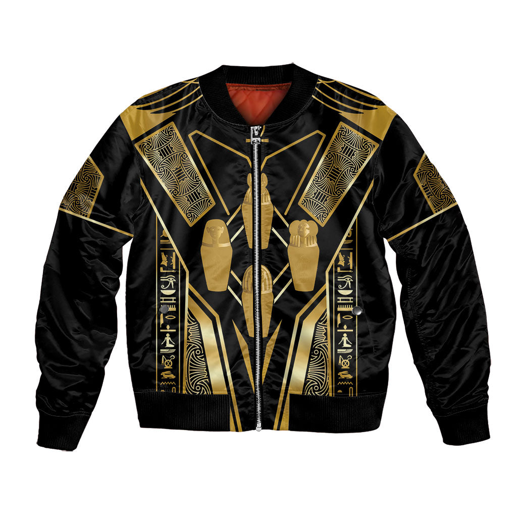 Egypt Canopic Jars Bomber Jacket Ancient Mythology Four Sons of Horus