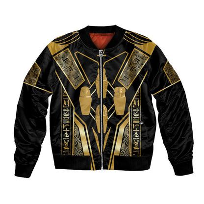 Egypt Canopic Jars Bomber Jacket Ancient Mythology Four Sons of Horus