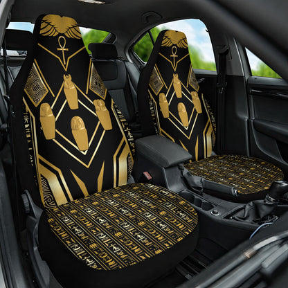 Egypt Canopic Jars Car Seat Cover Ancient Mythology Four Sons of Horus
