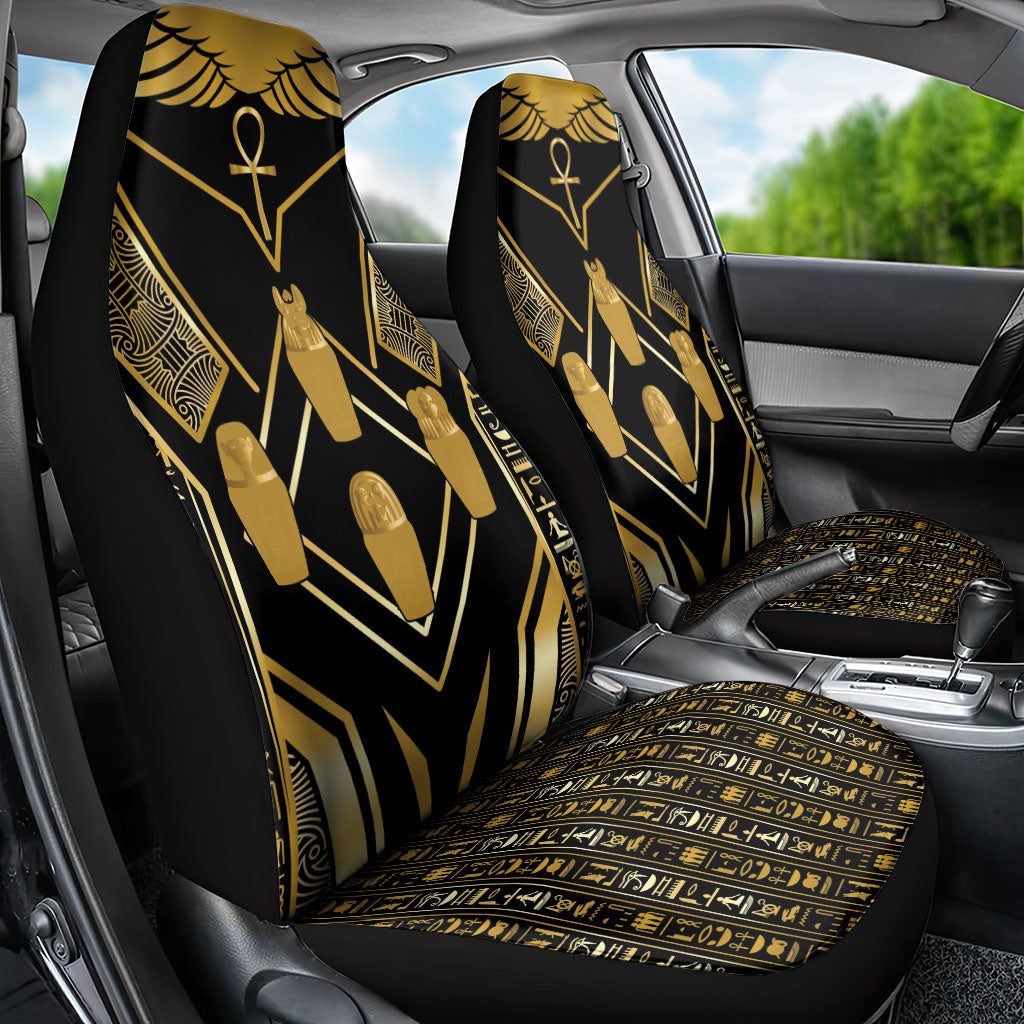 Egypt Canopic Jars Car Seat Cover Ancient Mythology Four Sons of Horus