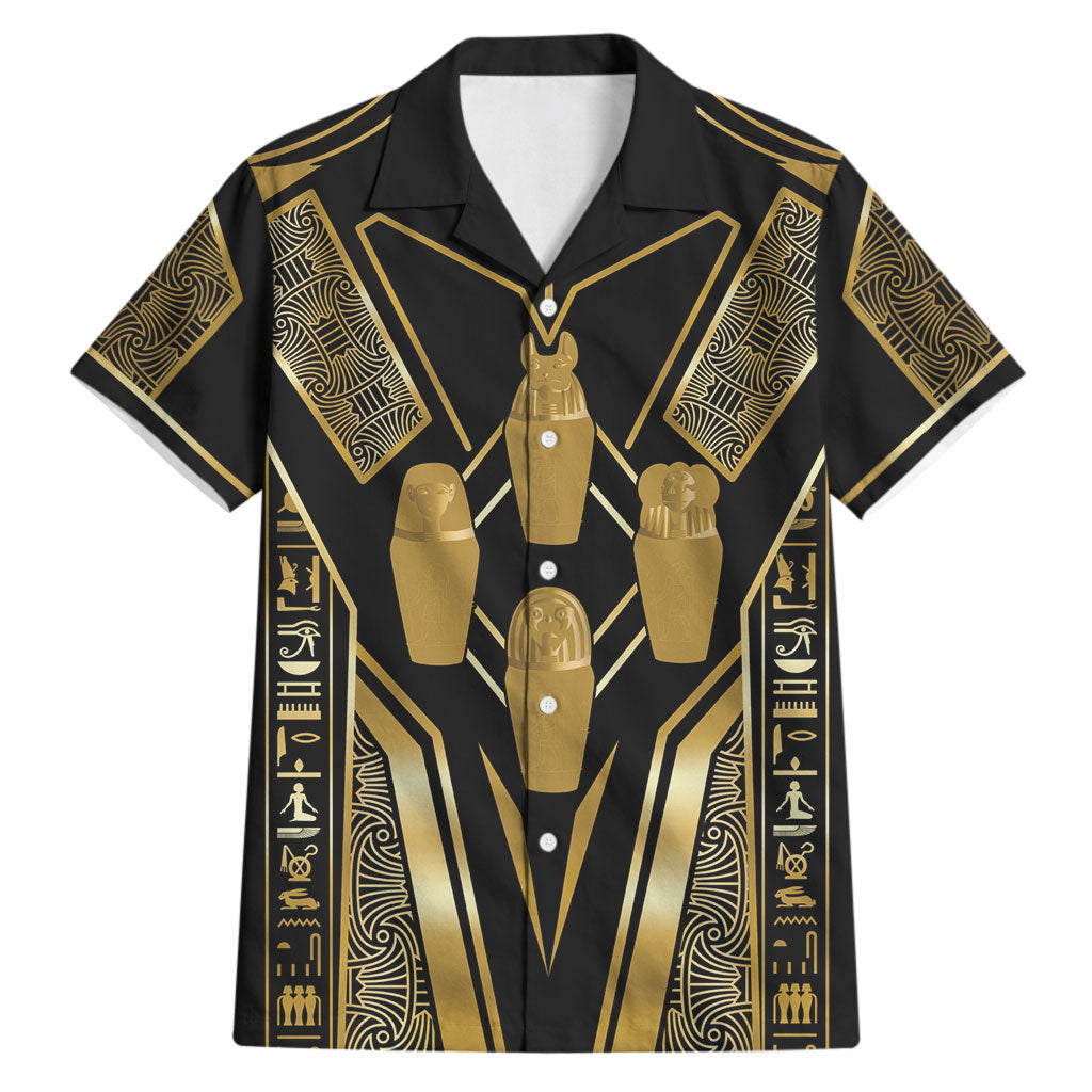 Egypt Canopic Jars Hawaiian Shirt Ancient Mythology Four Sons of Horus