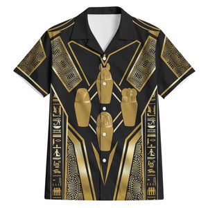 Egypt Canopic Jars Hawaiian Shirt Ancient Mythology Four Sons of Horus