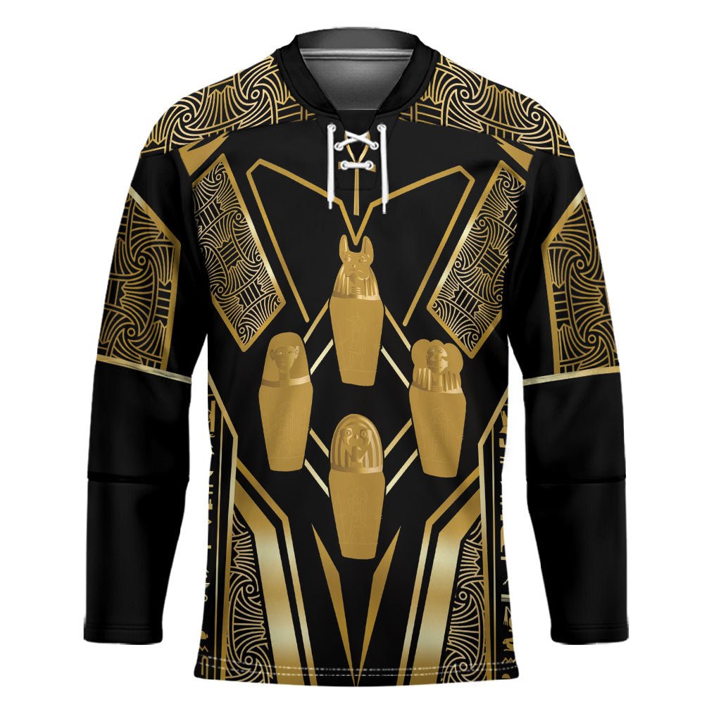 Egypt Canopic Jars Hockey Jersey Ancient Mythology Four Sons of Horus
