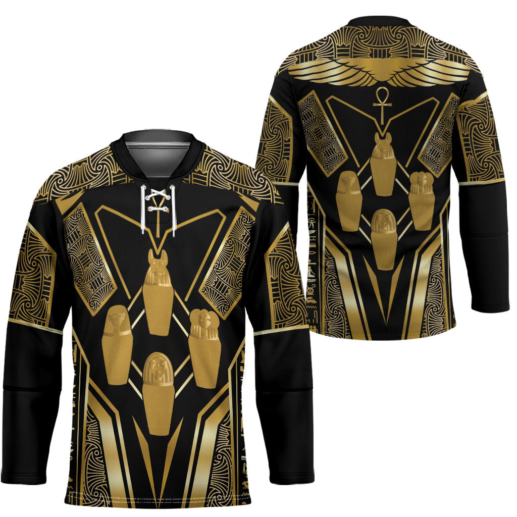 Egypt Canopic Jars Hockey Jersey Ancient Mythology Four Sons of Horus