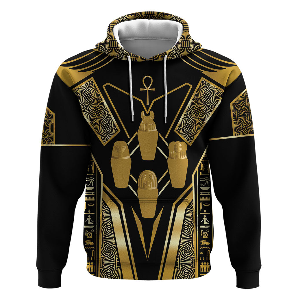 Egypt Canopic Jars Hoodie Ancient Mythology Four Sons of Horus