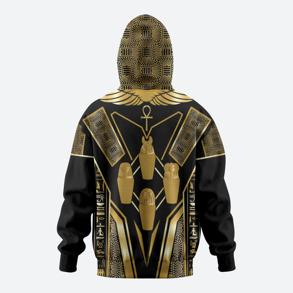 Egypt Canopic Jars Hoodie Ancient Mythology Four Sons of Horus