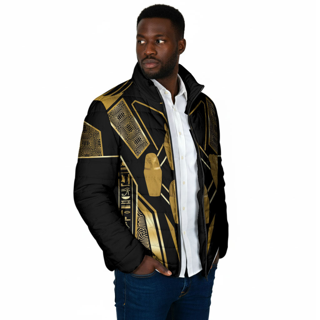 Egypt Canopic Jars Padded Jacket Ancient Mythology Four Sons of Horus