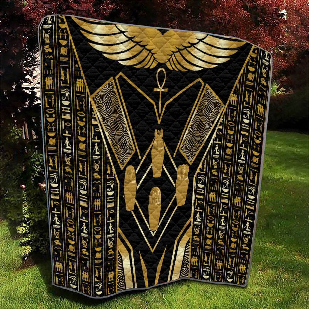 Egypt Canopic Jars Quilt Ancient Mythology Four Sons of Horus