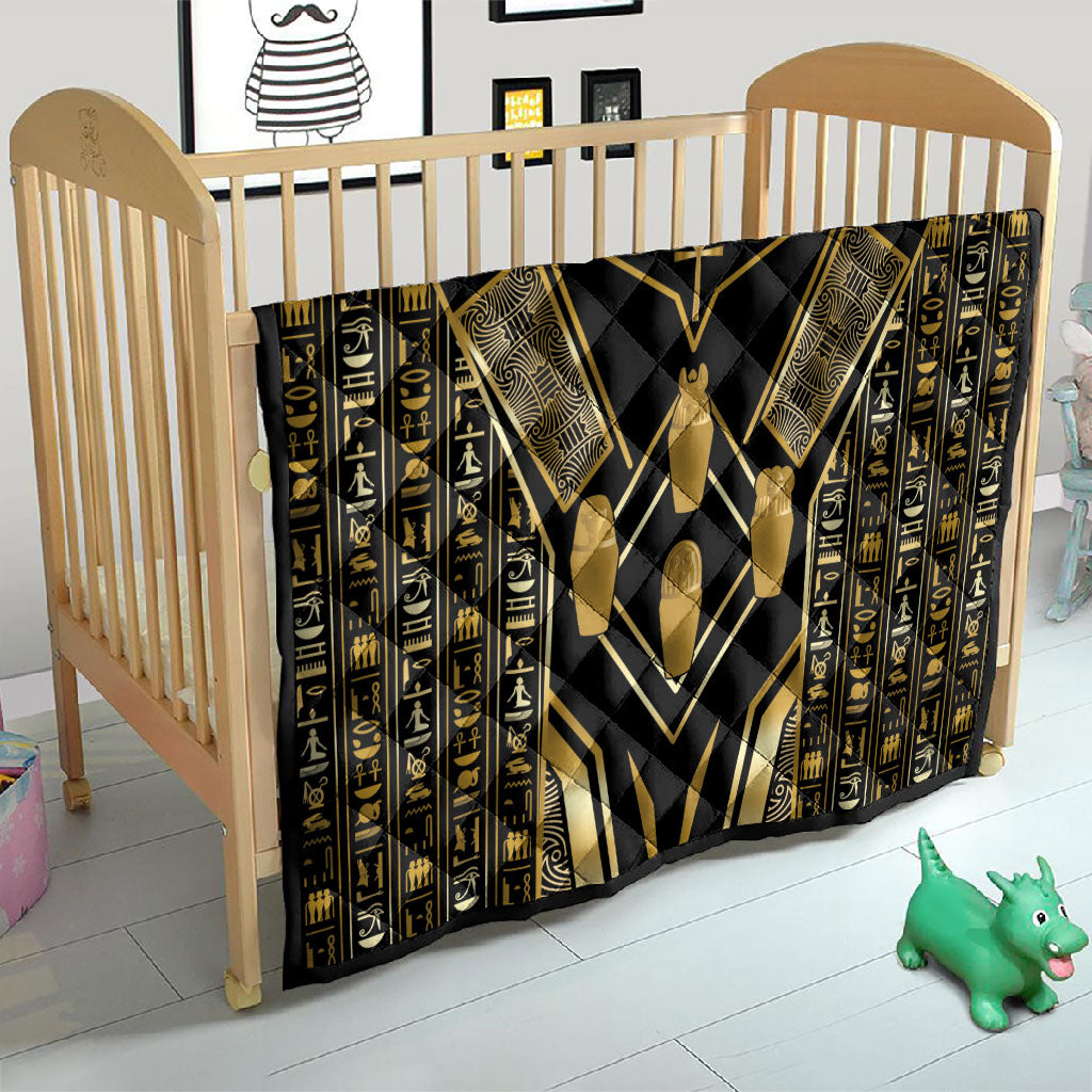 Egypt Canopic Jars Quilt Ancient Mythology Four Sons of Horus