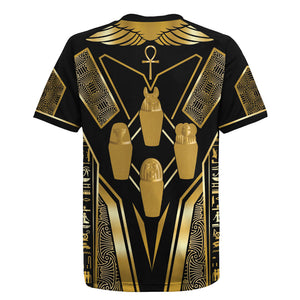 Egypt Canopic Jars Rugby Jersey Ancient Mythology Four Sons of Horus