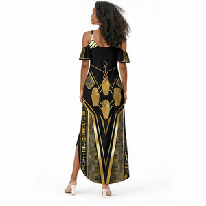 Egypt Canopic Jars Summer Maxi Dress Ancient Mythology Four Sons of Horus