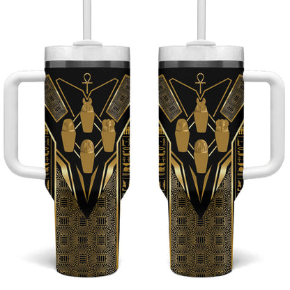 Egypt Canopic Jars Tumbler With Handle Ancient Mythology Four Sons of Horus