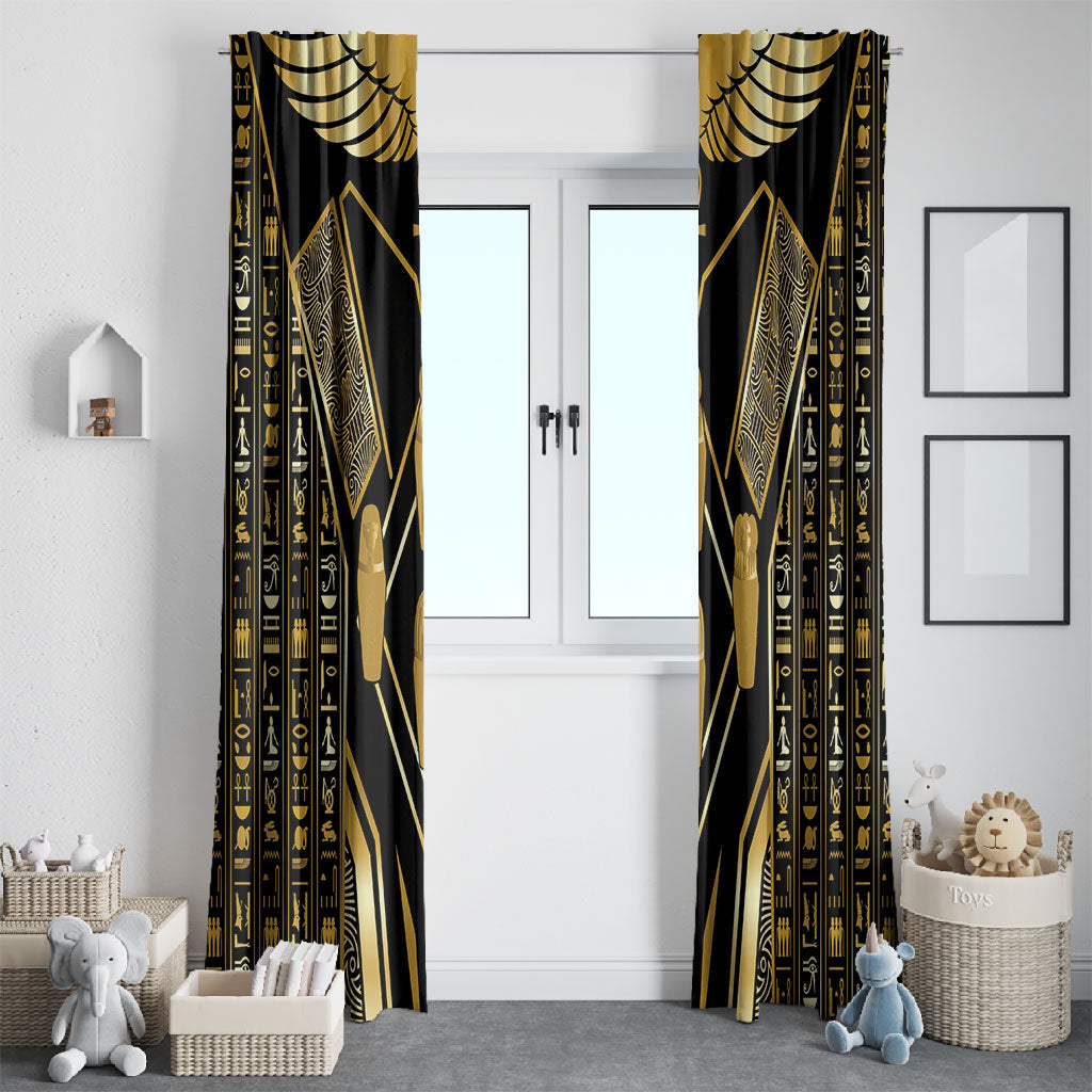 Egypt Canopic Jars Window Curtain Ancient Mythology Four Sons of Horus