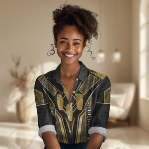 Egypt Canopic Jars Women Casual Shirt Ancient Mythology Four Sons of Horus