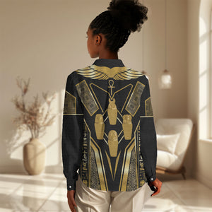 Egypt Canopic Jars Women Casual Shirt Ancient Mythology Four Sons of Horus