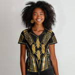 Egypt Canopic Jars Women V-Neck T-Shirt Ancient Mythology Four Sons of Horus