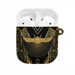 Egypt Winged Sun AirPods Case Ancient Mythology Golden Ankh