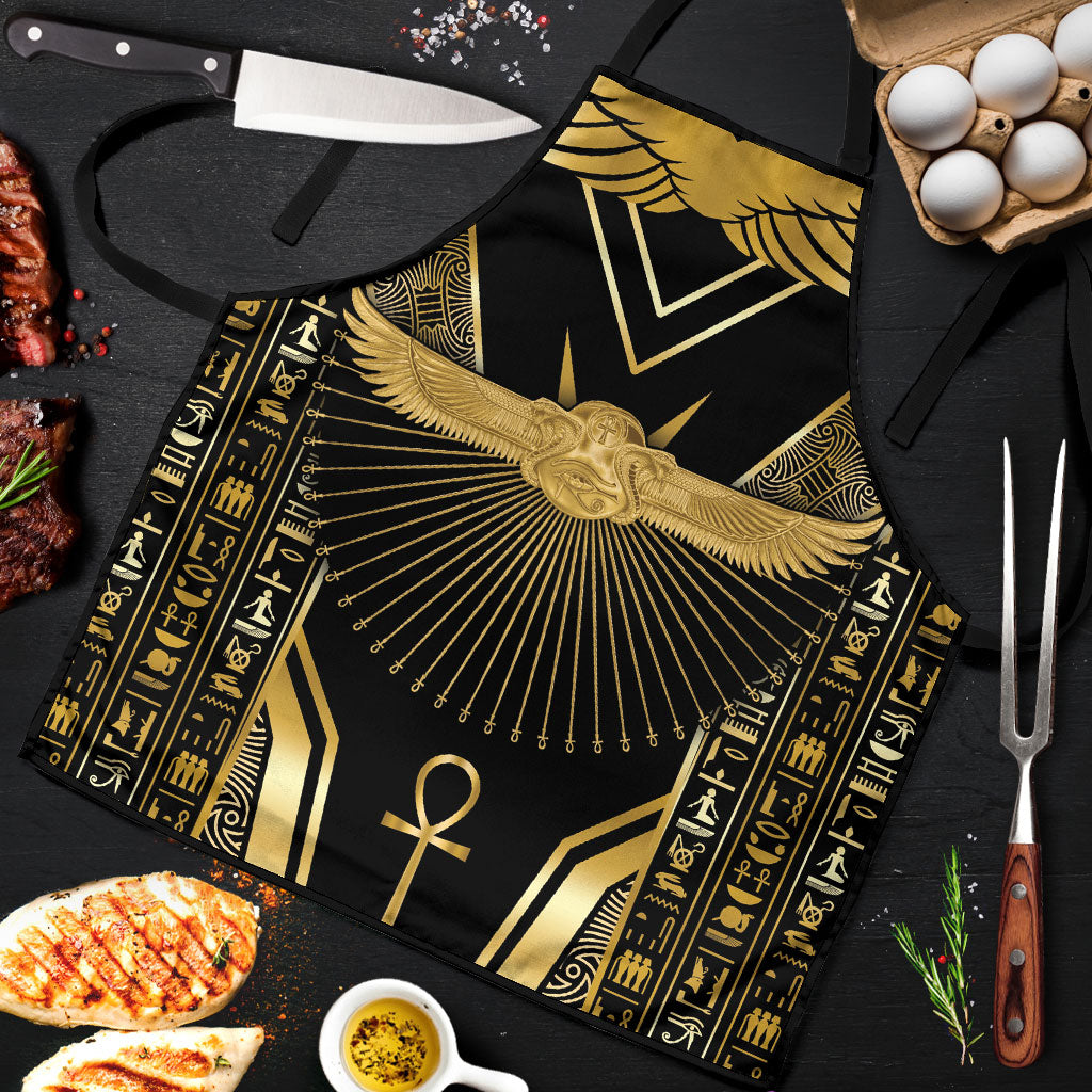 Egypt Winged Sun Apron Ancient Mythology Golden Ankh