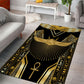 Egypt Winged Sun Area Rug Ancient Mythology Golden Ankh