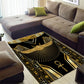 Egypt Winged Sun Area Rug Ancient Mythology Golden Ankh