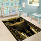 Egypt Winged Sun Area Rug Ancient Mythology Golden Ankh