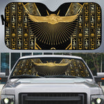 Egypt Winged Sun Auto Sun Shade Ancient Mythology Golden Ankh