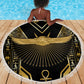 Egypt Winged Sun Beach Blanket Ancient Mythology Golden Ankh