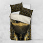 Egypt Winged Sun Bedding Set Ancient Mythology Golden Ankh