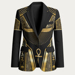 Egypt Winged Sun Blazer Ancient Mythology Golden Ankh