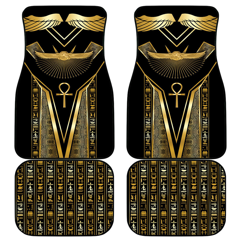 Egypt Winged Sun Car Mats Ancient Mythology Golden Ankh