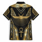 Egypt Winged Sun Hawaiian Shirt Ancient Mythology Golden Ankh