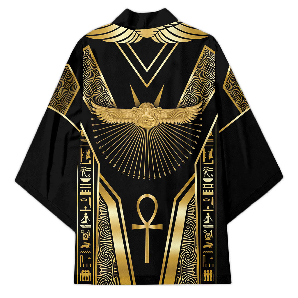 Egypt Winged Sun Kimono Ancient Mythology Golden Ankh